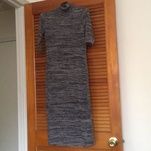 Short sleeve turtle neck midi dress NWT